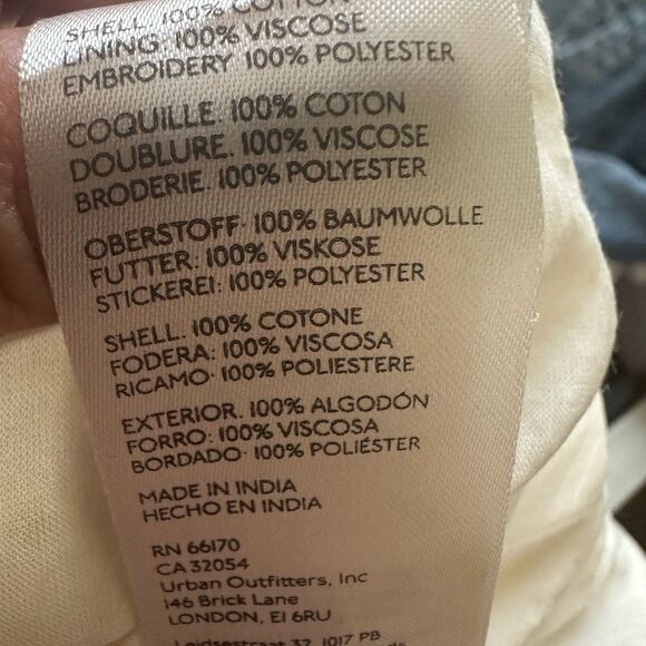 Free People Dress S Ivory Combo Eyelet Mini NWT $128 Boho Summer Cotton - Picture 11 of 12